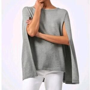 NEW Kal Rieman Cape Sweatshirt Top Heather Gray Sz L Luxury Designer Minimalist